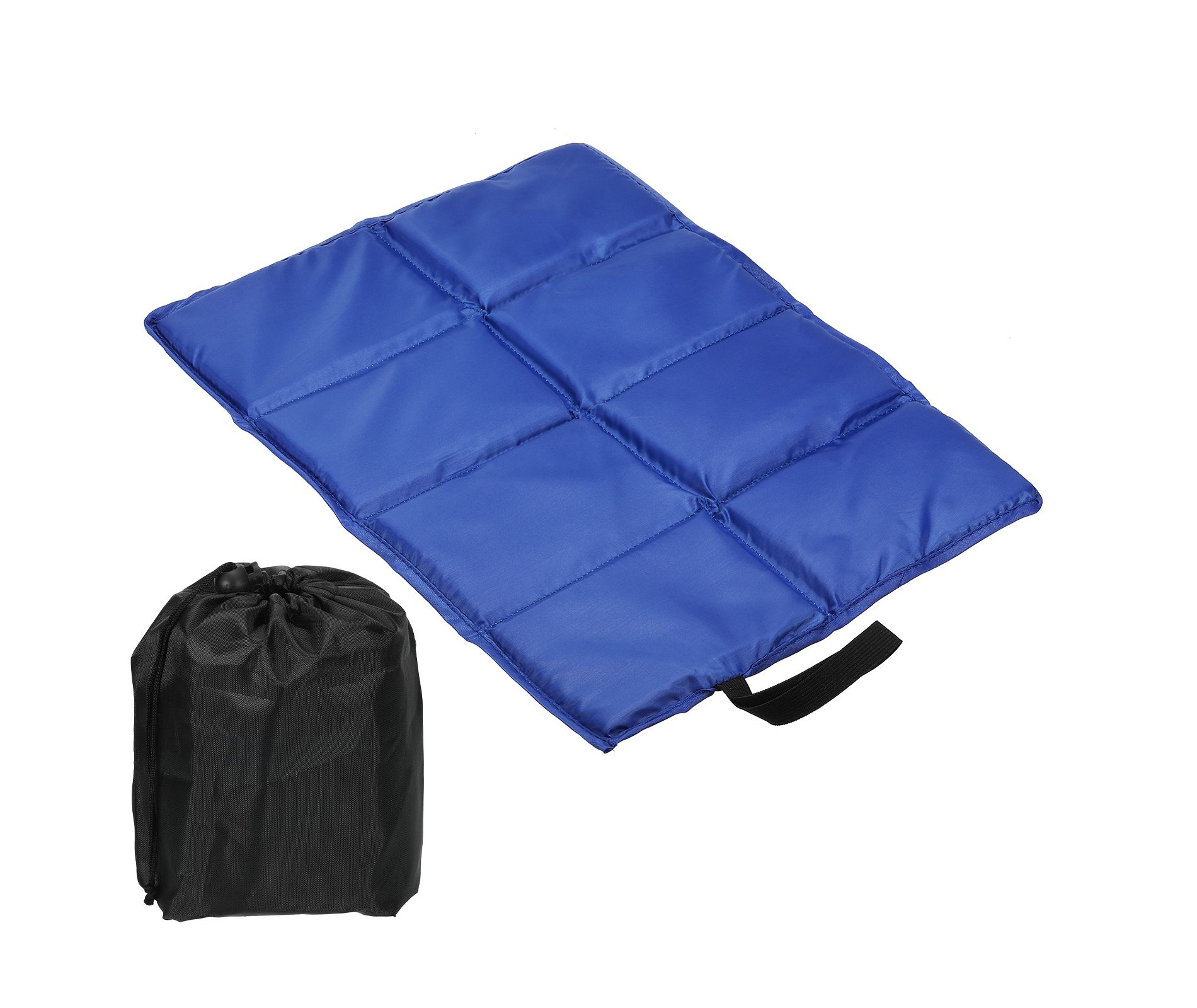 Unique Bargains Ultralight Foam Waterproof Foldable Portable Foam Sleeping Pad 15.7"x11.6"x0.4" Blue