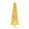 6.5ft Flocking Tied Light Christmas Tree - 3 of 4