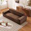 VEVOR 3-Seater Sofa in a Box, 83-Inch No Assembly Corduroy Couch with Memory Foam, Deep Seats for Living Room, Apartment, or Office, Brown - 2 of 4