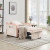 VASIP Velvet Foldable Sofa Bed - 3-Size Adjustable Pull-Out Sleeper with USB Port, Swivel Phone Stand - Modern Convertible Gray Sofa - 4 of 4