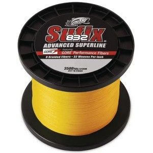 Sufix 832 Advanced Superline Braid Hi-Vis Yellow Fishing Line - 3500 Yds - 1 of 1