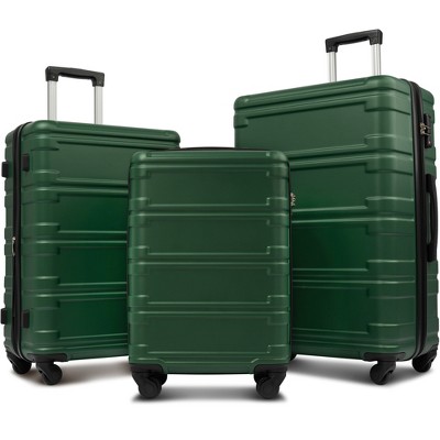 100% ABS Lightweight Suitcase with 360° Spinner Wheels, Telescoping Handle & Spacious Interior Durable, Secure Travel Luggage Set
