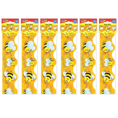 Trend Busy Bees Terrific Trimmers, 39 Feet Per Pack, 6 Packs