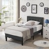 VECELO Twin/Full/Queen Size Upholstered Bed Frame Button Tufted Adjustable Headboard - 4 of 4