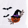 Linum Home Textiles 100% Turkish Cotton Unisex Terry Embroidered Bath Robe - Pumpkin Head - 4 of 4
