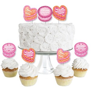 Big Dot of Happiness Hot Girl Bday - Dessert Cupcake Toppers - Vintage Cake Birthday Party Clear Treat Picks - Set of 24 - 1 of 4