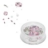 Unique Bargains Women's Elegant Rhinestone Nail Supplies Pink White 1 Set - image 4 of 4