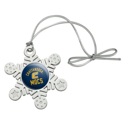 University of Tennessee at Chattanooga Mocs Metal Snowflake Christmas Tree Holiday Ornament