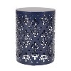CAVINAS Hollow Pattern Round Iron Outdoor Patio End Table,Waterproof Weather Resistant Side Table for Patio,Garden,Balcony - 4 of 4