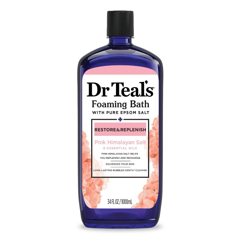 Dr Teal&#39;s Restore &#38; Replenish Pink Himalayan Orange Foaming Bubble Bath - 34 fl oz, 1 of 11