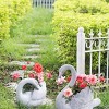 SEVOBAL Planters Mgo Swan Planter with Elegant Design for Indoor and Outdoor Flower Display, Gray, 16.5"*9"*15.5" - 2 of 4
