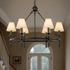 ALOADECOR 6-Light Classic Pendant Fixture Elegant Interior Lighting With White Shades For Dining Room Living Room - 2 of 4