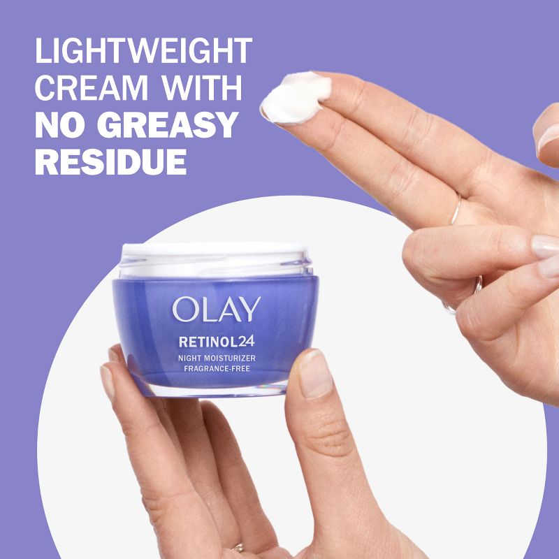 Olay Regenerist Retinol 24 + Peptide Night Face Moisturizer Cream - 1.7oz, 6 of 14