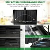 MaseiKar 2 Tier Dish Rack for Kitchen Counter, Stainless Steel Dish Drainer with Drainboard, Detachable Drying Rack with Utensil and Cup Holder - 3 of 4