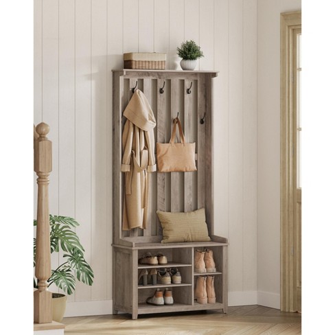 Vasagle Hall Tree With Bench And Shoe Storage, Coat Rack With Shoe ...