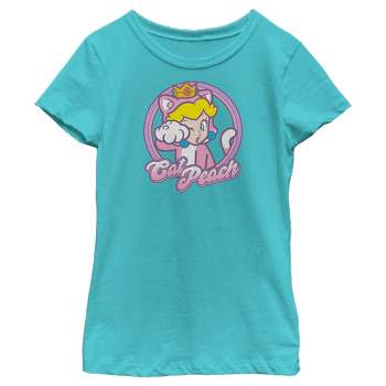Girl's Nintendo Cat Peach T-Shirt