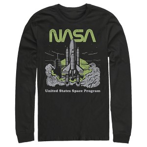 Men's NASA United States Space Program Vintage Poster Long Sleeve Shirt - 1 of 3
