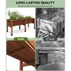 coucheta Raised Garden Bed with Legs, 13.7In Depth Wooden Planter Box for Outdoor Growing Vegetables and Herbs, Elevated Garden Bed with Hooks - 4 of 4