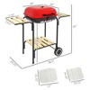 NicBex 17"Portable Charcoal Grill with Wheels,Side&Bottom Shelf ,BBQ Smoker Griller with Adjustable Vents on Lid for Picnic,Parties,Camping&Backyard - 2 of 4