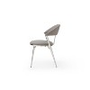 HomeStock 36 in.  White Faux Leather Dining Chair Set of 2 for a ideal trendy stylish dining solutions - 4 of 4