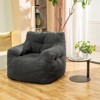 Hooseng Plush Bean Bag Chair for Adults, Comfy Lazy Floor Sofa with Backrest & Armrests, Lounge Accent Chair for Bedroom, Dorm, Living Room - 3 of 4