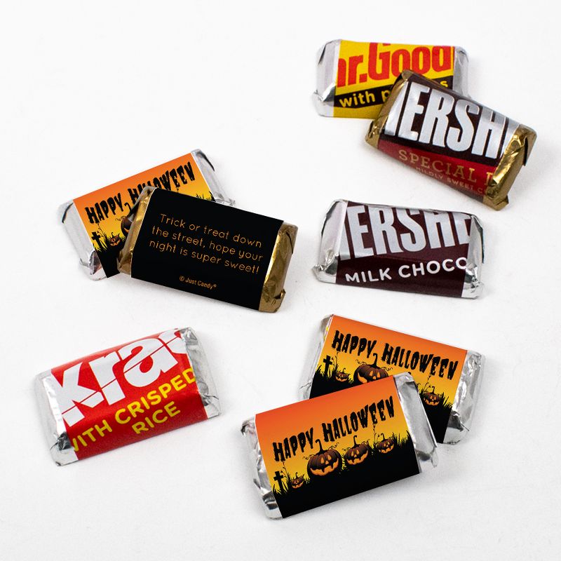 Halloween Candy Party Favors Hershey's Miniatures Chocolate by Just Candy - Pumpkins, 1 of 5
