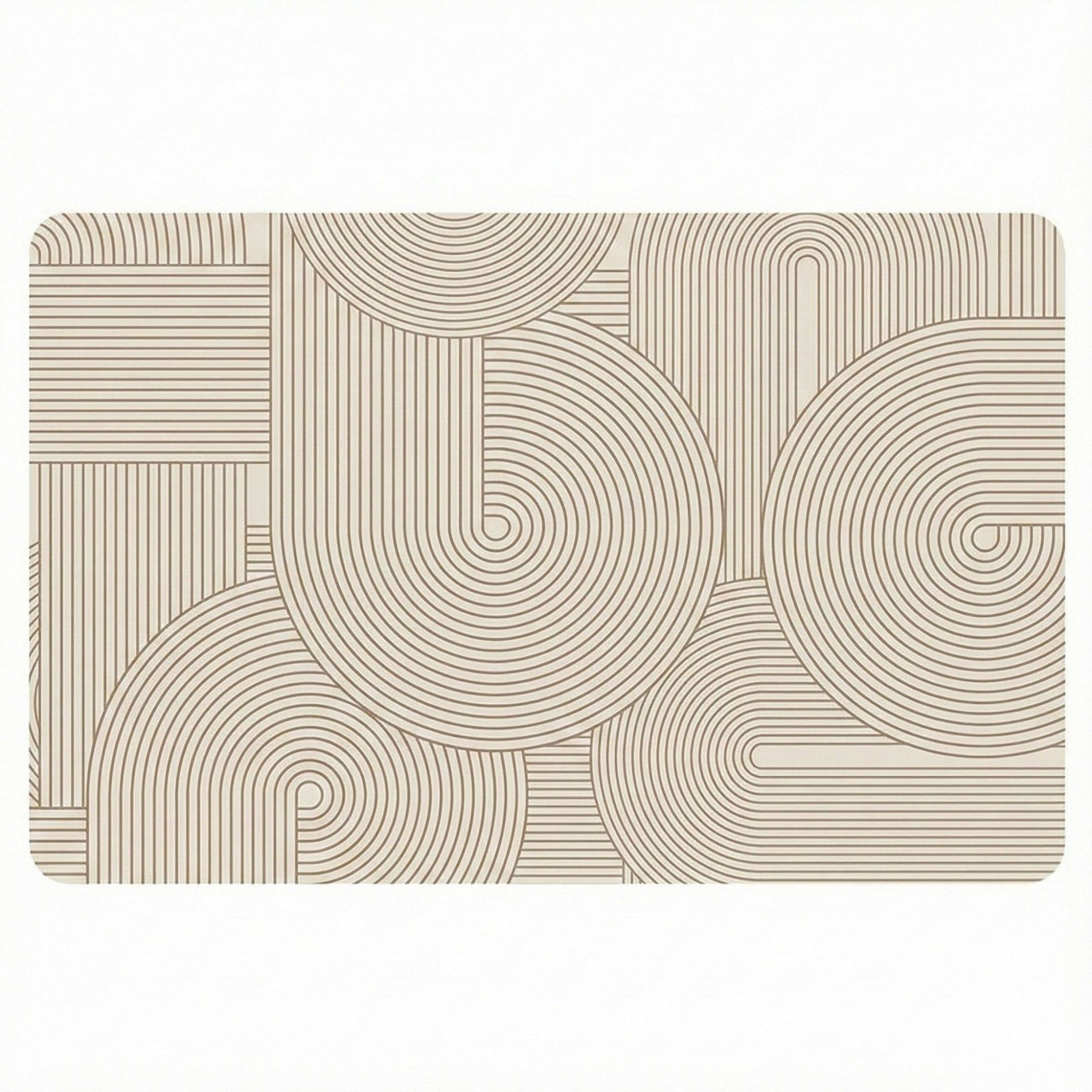 Alilang Anti Fatigue Kitchen Floor Mat with Geometric Line Pattern Cushioned Standing Rug for Sink Counter and Prep Areas