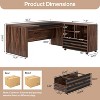 Tribesigns 62.2" Large Executive Desk with Mobile File Cabinet, L-Shaped Office Desk with Storage Shelves - 3 of 4