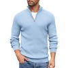 COOFANDY Men's Quarter Zip Sweaters Slim Fit Mock Neck Pullover Sweater Lightweight Knitted Polo Sweaters - 3 of 4