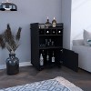 Vynxaria Espresso Finish Wine Cabinet - Elegant Design, Wooden Doors, Wine Bottle Rack - 2 of 4