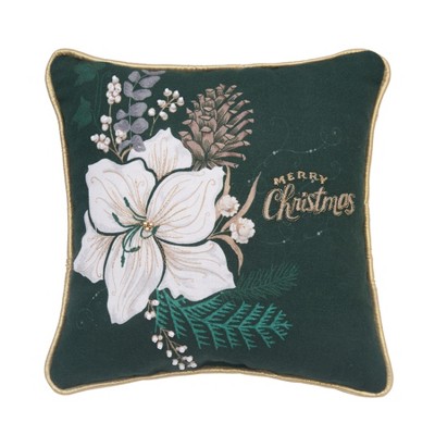 C&F Home Christmas Amaryllis Small Petite Throw Pillow