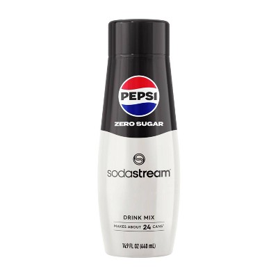 SodaStream Pepsi Zero Soda Mix - 14.9 fl oz: Sugar-Free, Low Sodium, Kosher, Liquid Concentrate, 811572027636