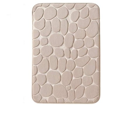 1pcs memory foam bath mat, pebble embossed bath mat, fast absorbent washable bath mat