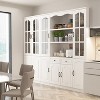 Famapy White Modular Storage Cabinet Pantry  Multifunctional Tempered Glass Cabinet - image 3 of 4