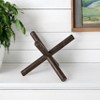 HomeRoots 5" Brown Rustic Metal X Decorative Tabletop Sculpture - 2 of 4