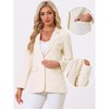 Allegra K Women's Bussiness Work Office One Button Open Front Blazer - 2 of 4
