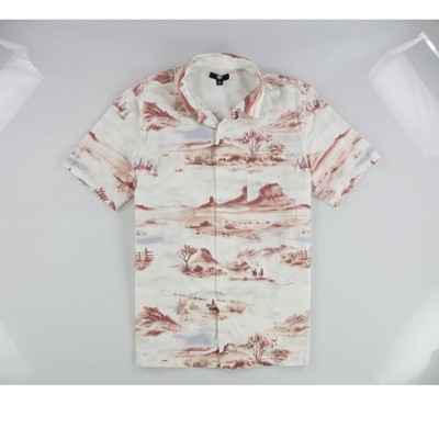 Frye Mens Graphic Applique Button Up Shirt