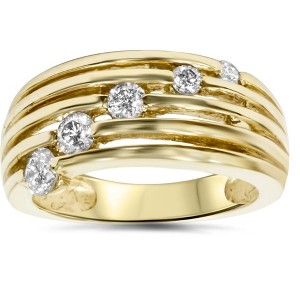 Pompeii3 14k Gold 1/2ct Fancy Womens Right Hand Diamond Ring - 1 of 4