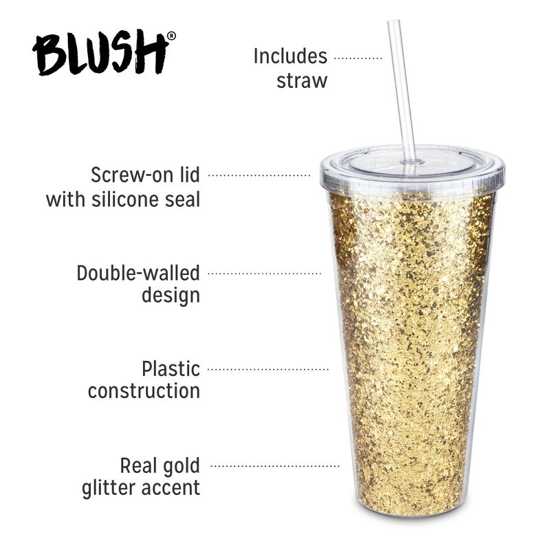 Blush Glam Double Walled Tumbler | Reusable 24 Oz., 6 of 9