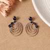 SOHI Women's Sapphire Blue Moonlit Whispers Drop Earrings - 2 of 4
