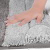 Unique Bargains Non-Slip Water Absorbent Soft Shaggy Rubber Back Bath Mats 2 Pcs - 3 of 4