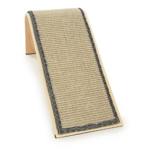 SmartyKat Scratch Scroll Sisal & Carpet Curled Cat Scratcher for Indoor Cats & Kittens, Features Feather Toy for Play, Looped Carpet Material - 1 of 3