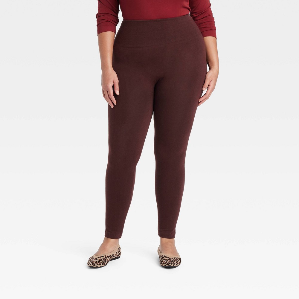 A New Day Women High Waited Cotton Seamle Fleece Lined Legging A New Day Brown 1X Target in Irvine CA