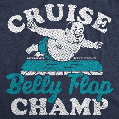 Мужские футболки Crazy Dog T-Shirts, Inc. Mens Funny T Shirts Cruise Belly Flop Champ Sarcastic Vacation Tee For Men - Crazy Dog Men's T Shirt For Summer Vacation Navy XXL — фото 2