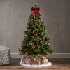 Gulches 4.5' Glitter Bristle Mixed Hinged Tree - 200 CL, 407 Tips, Red Berries & Pine Cones - 3 of 4