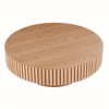 Dexmalle 35.43''Round Wood Handcraft Drum Coffee Table - 2 of 4