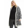 June + Vie by Roaman's Women's Plus Size Leopard-Print Eyelash Cardigan - 4 of 4