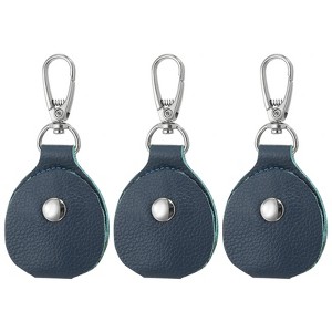 Unique Bargains Genuine Leather Portable Metal Key Fob 3 Pcs - 1 of 4