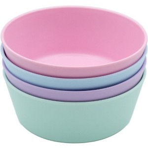 WeeSprout Bamboo Kids Bowls, Set of Four Kid-Sized Dinnerware, Cereal, Leftovers & Snack Bowl - 1 of 4