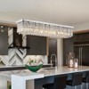 Ludomide 47" Rectangular Chandelier for Dining Room, Modern Crystal Chandelier Kitchen Island Light Fixture-Chrome - 2 of 4